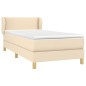 vidaXL Boxspringbett mit Matratze Creme 80x200 cm Stoff vidaXL Boxspringbett mit Matratze Creme 80x200 cm Stoff