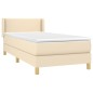 vidaXL Boxspringbett mit Matratze Creme 80x200 cm Stoff vidaXL Boxspringbett mit Matratze Creme 80x200 cm Stoff