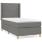 vidaXL Boxspringbett mit Matratze Dunkelgrau 80x200 cm Stoff vidaXL Boxspringbett mit Matratze Dunkelgrau 80x200 cm Stoff