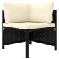 7-tlg. Garten-Lounge-Set mit Kissen Poly Rattan Schwarz 7-tlg. Garten-Lounge-Set mit Kissen Poly Rattan Schwarz