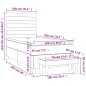 vidaXL Boxspringbett mit Matratze Dunkelbraun 100x200 cm Stoff vidaXL Boxspringbett mit Matratze Dunkelbraun 100x200 cm Stoff