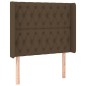 vidaXL Boxspringbett mit Matratze & LED Dunkelbraun 100x200 cm Stoff vidaXL Boxspringbett mit Matratze & LED Dunkelbraun 100x200 cm Stoff