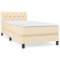 vidaXL Boxspringbett mit Matratze Creme 80x200 cm Stoff vidaXL Boxspringbett mit Matratze Creme 80x200 cm Stoff