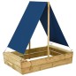 Sandkasten mit Dach 80x60x97,5 cm Imprägniertes Kiefernholz Sandkasten mit Dach 80x60x97,5 cm Imprägniertes Kiefernholz