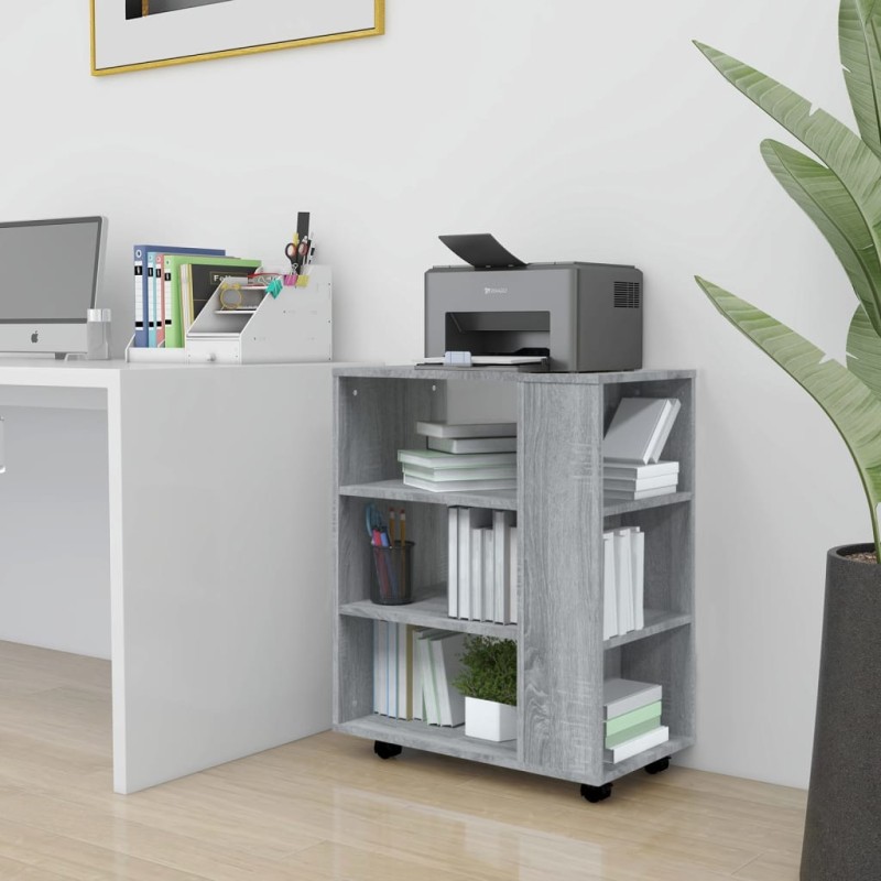 vidaXL Rollschrank Grau Sonoma 60x35x75 cm Holzwerkstoff vidaXL Rollschrank Grau Sonoma 60x35x75 cm Holzwerkstoff