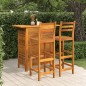 vidaXL 3-tlg. Gartenbar-Set Massivholz Akazie vidaXL 3-tlg. Gartenbar-Set Massivholz Akazie
