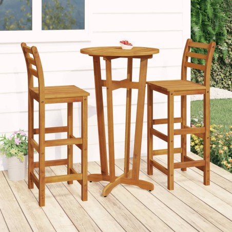 vidaXL 3-tlg. Gartenbar-Set Massivholz Akazie