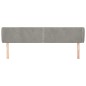 vidaXL Kopfteil mit Ohren Hellgrau 163x23x78/88 cm Samt vidaXL Kopfteil mit Ohren Hellgrau 163x23x78/88 cm Samt