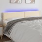 vidaXL LED Kopfteil Creme 180x5x78/88 cm Stoff