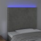 vidaXL LED Kopfteil Hellgrau 80x5x118/128 cm Samt vidaXL LED Kopfteil Hellgrau 80x5x118/128 cm Samt