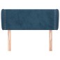 vidaXL Kopfteil mit Ohren Dunkelblau 103x23x78/88 cm Samt