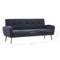 vidaXL 3-Sitzer-Sofa Stoff Dunkelgrau vidaXL 3-Sitzer-Sofa Stoff Dunkelgrau