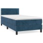 vidaXL Boxspringbett mit Matratze Dunkelblau 100x200 cm Samt vidaXL Boxspringbett mit Matratze Dunkelblau 100x200 cm Samt