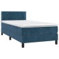 vidaXL Boxspringbett mit Matratze & LED Dunkelblau 100x200 cm Samt vidaXL Boxspringbett mit Matratze & LED Dunkelblau 100x200 cm Samt