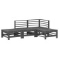 vidaXL 4-tlg. Garten-Lounge-Set Grau Massivholz Kiefer vidaXL 4-tlg. Garten-Lounge-Set Grau Massivholz Kiefer