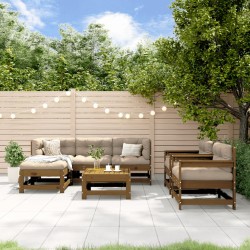 vidaXL 7-tlg. Garten-Lounge-Set Honigbraun Massivholz Kiefer
