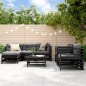 vidaXL 7-tlg. Garten-Lounge-Set Schwarz Massivholz Kiefer vidaXL 7-tlg. Garten-Lounge-Set Schwarz Massivholz Kiefer