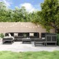 vidaXL 11-tlg. Garten-Lounge-Set Grau Massivholz Kiefer vidaXL 11-tlg. Garten-Lounge-Set Grau Massivholz Kiefer