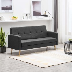 vidaXL Sofa Stoff Dunkelgrau