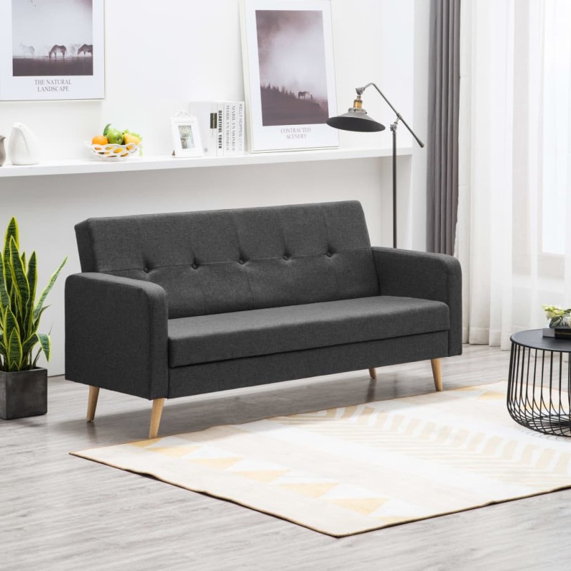 vidaXL Sofa Stoff Dunkelgrau vidaXL Sofa Stoff Dunkelgrau