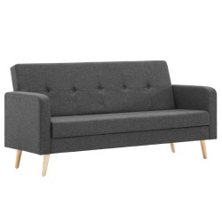 vidaXL Sofa Stoff Dunkelgrau
