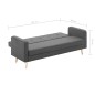 vidaXL Sofa Stoff Dunkelgrau vidaXL Sofa Stoff Dunkelgrau
