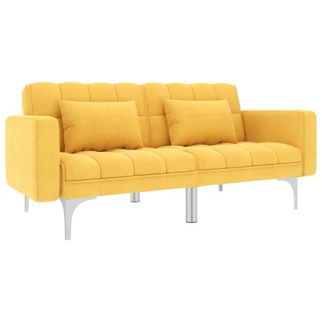 vidaXL Schlafsofa Gelb Stoff 