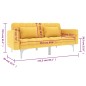 vidaXL Schlafsofa Gelb Stoff vidaXL Schlafsofa Gelb Stoff
