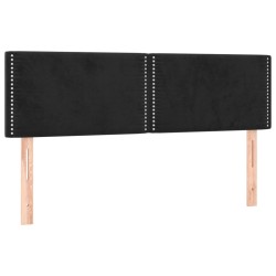 vidaXL Kopfteile 2 Stk. Schwarz 72x5x78/88 cm Samt