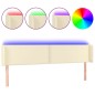 vidaXL LED Kopfteil Creme 183x16x78/88 cm Kunstleder vidaXL LED Kopfteil Creme 183x16x78/88 cm Kunstleder