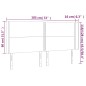 vidaXL LED Kopfteil Dunkelbraun 183x16x118/128 cm Stoff