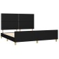 vidaXL Bettgestell mit Kopfteil Schwarz 180x200 cm Stoff vidaXL Bettgestell mit Kopfteil Schwarz 180x200 cm Stoff
