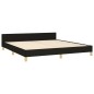 vidaXL Bettgestell mit Kopfteil Schwarz 180x200 cm Stoff vidaXL Bettgestell mit Kopfteil Schwarz 180x200 cm Stoff