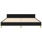 vidaXL Bettgestell mit Kopfteil Schwarz 180x200 cm Stoff vidaXL Bettgestell mit Kopfteil Schwarz 180x200 cm Stoff