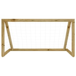 Fußballtor mit Netz 120x80x60 cm Kiefernholz Imprägniert