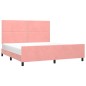 vidaXL Bettgestell mit Kopfteil Rosa 160x200 cm Samt vidaXL Bettgestell mit Kopfteil Rosa 160x200 cm Samt