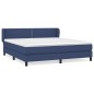 vidaXL Boxspringbett mit Matratze Blau 180x200 cm Stoff vidaXL Boxspringbett mit Matratze Blau 180x200 cm Stoff