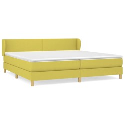 vidaXL Boxspringbett mit Matratze Grün 200x200 cm Stoff
