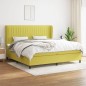 vidaXL Boxspringbett mit Matratze Grün 200x200 cm Stoff vidaXL Boxspringbett mit Matratze Grün 200x200 cm Stoff