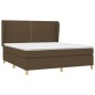 vidaXL Boxspringbett mit Matratze Dunkelbraun 180x200 cm Stoff vidaXL Boxspringbett mit Matratze Dunkelbraun 180x200 cm Stoff