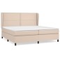 vidaXL Boxspringbett Matratze Cappuccino-Braun 200x200cm Kunstleder vidaXL Boxspringbett Matratze Cappuccino-Braun 200x200cm Kunstleder
