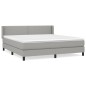 vidaXL Boxspringbett mit Matratze Hellgrau 180x200 cm Stoff vidaXL Boxspringbett mit Matratze Hellgrau 180x200 cm Stoff