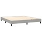 vidaXL Boxspringbett mit Matratze Hellgrau 180x200 cm Stoff vidaXL Boxspringbett mit Matratze Hellgrau 180x200 cm Stoff