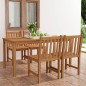 vidaXL 5-tlg. Garten-Essgruppe Massivholz Teak vidaXL 5-tlg. Garten-Essgruppe Massivholz Teak