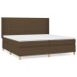 vidaXL Boxspringbett mit Matratze Dunkelbraun 200x200 cm Stoff vidaXL Boxspringbett mit Matratze Dunkelbraun 200x200 cm Stoff