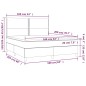 vidaXL Boxspringbett mit Matratze & LED Dunkelblau 160x200 cm Samt vidaXL Boxspringbett mit Matratze & LED Dunkelblau 160x200 cm Samt