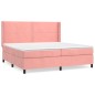 vidaXL Boxspringbett mit Matratze Rosa 200x200 cm Samt vidaXL Boxspringbett mit Matratze Rosa 200x200 cm Samt