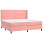 vidaXL Boxspringbett mit Matratze Rosa 200x200 cm Samt vidaXL Boxspringbett mit Matratze Rosa 200x200 cm Samt