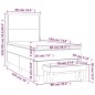 vidaXL Boxspringbett mit Matratze Dunkelgrau 90x190 cm Stoff vidaXL Boxspringbett mit Matratze Dunkelgrau 90x190 cm Stoff