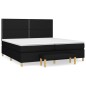 vidaXL Boxspringbett mit Matratze Schwarz 200x200 cm Stoff vidaXL Boxspringbett mit Matratze Schwarz 200x200 cm Stoff